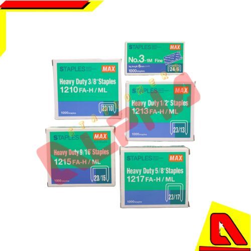 

ISI STAPLES MAX REFIL STAPLES MAX UKURAN 24/6 23/10 23/13 23/15 23/17