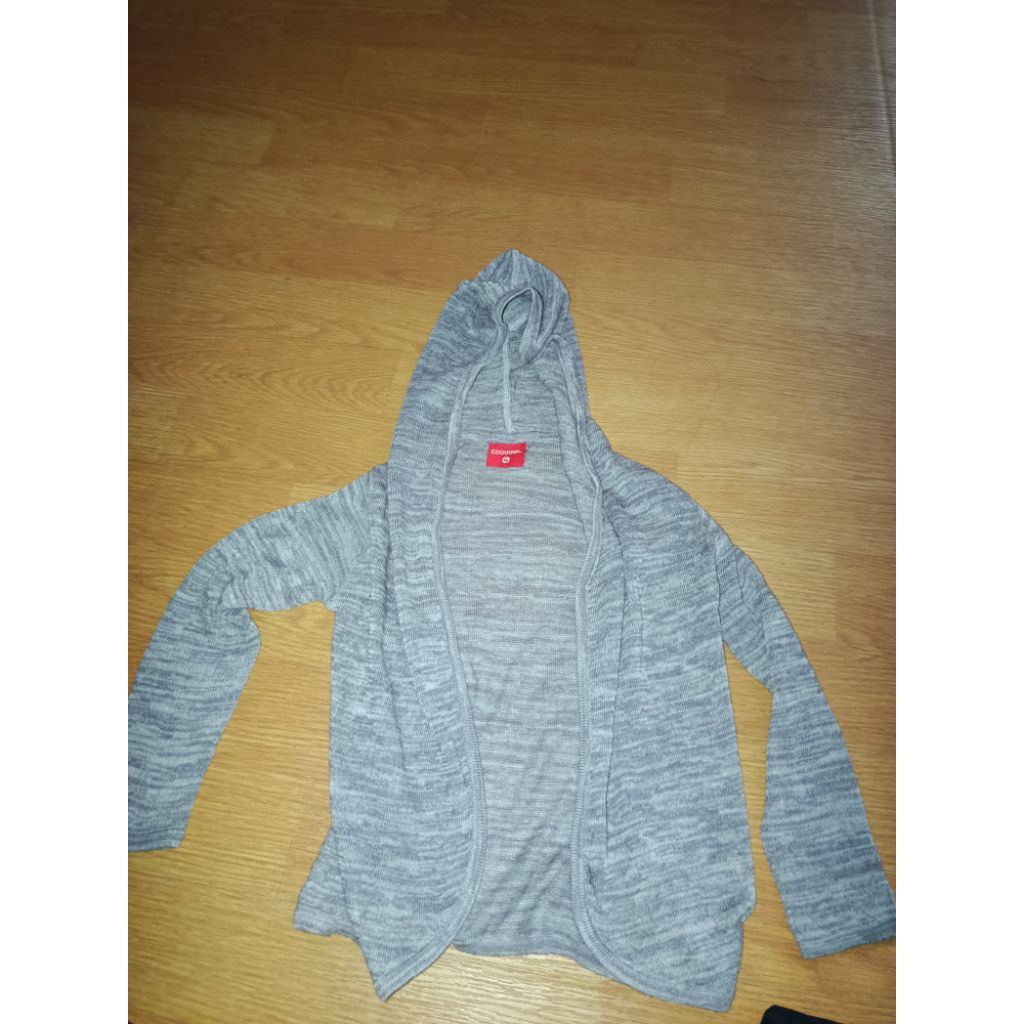 cardigan hoodie anak abu preloved/bekas