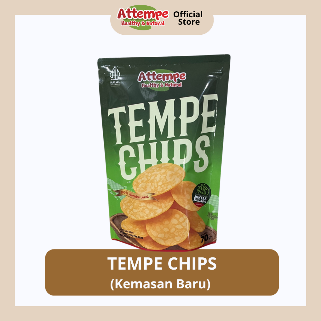 

ATTEMPE TEMPE CHIPS Keripik Tempe Sehat Organik Non GMO Coconut Oil dan Gluten Free Snack by Attempe Healthy Food