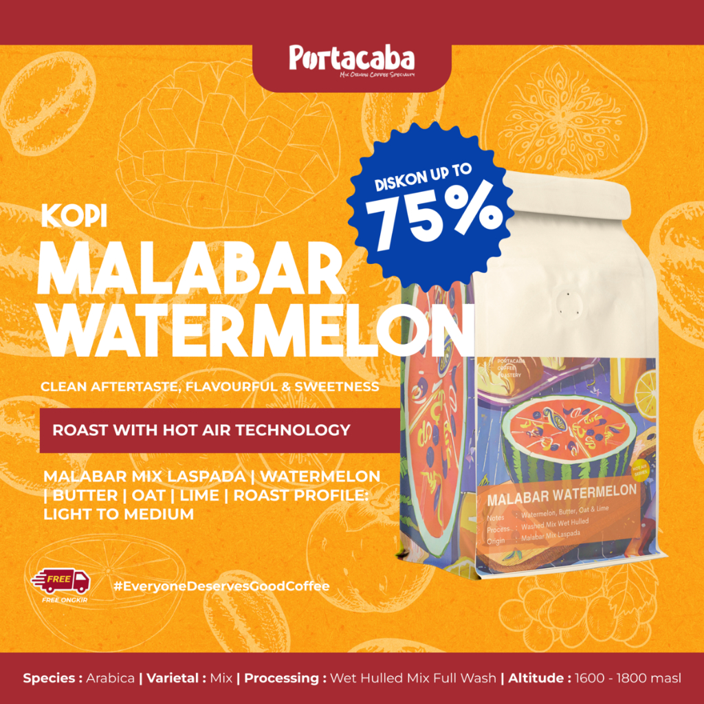 

Biji Kopi Arabika Malabar Watermelon Mix Laspada Arabika Portacaba 1kg