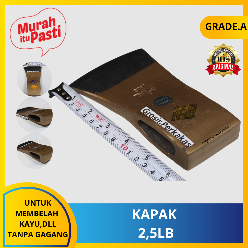 KAPAK 2.5LB - mata kapak pemotong kayu - eye brand - kuat tanpa gagang berkualitas. [A][#KAPAK]