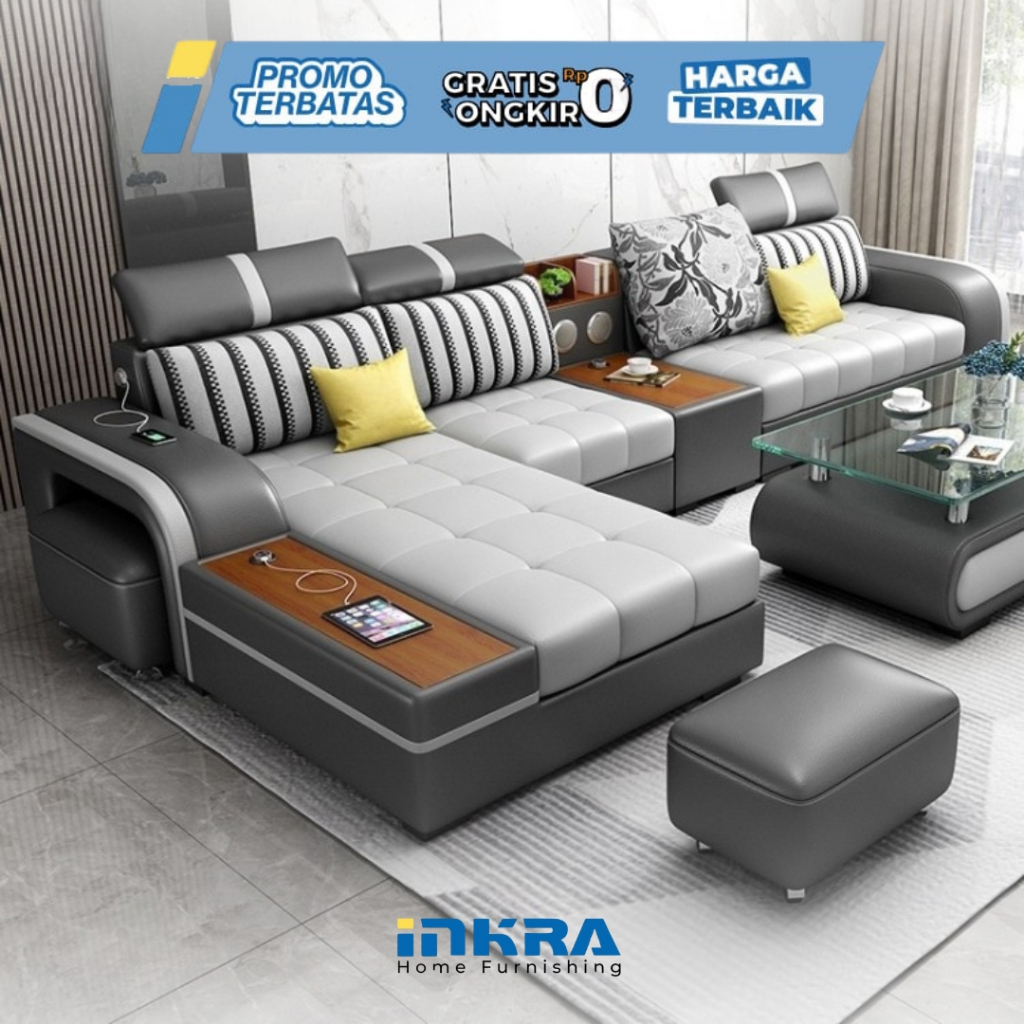 Sofa Ruang Tamu Letter L Mewah Jumbo