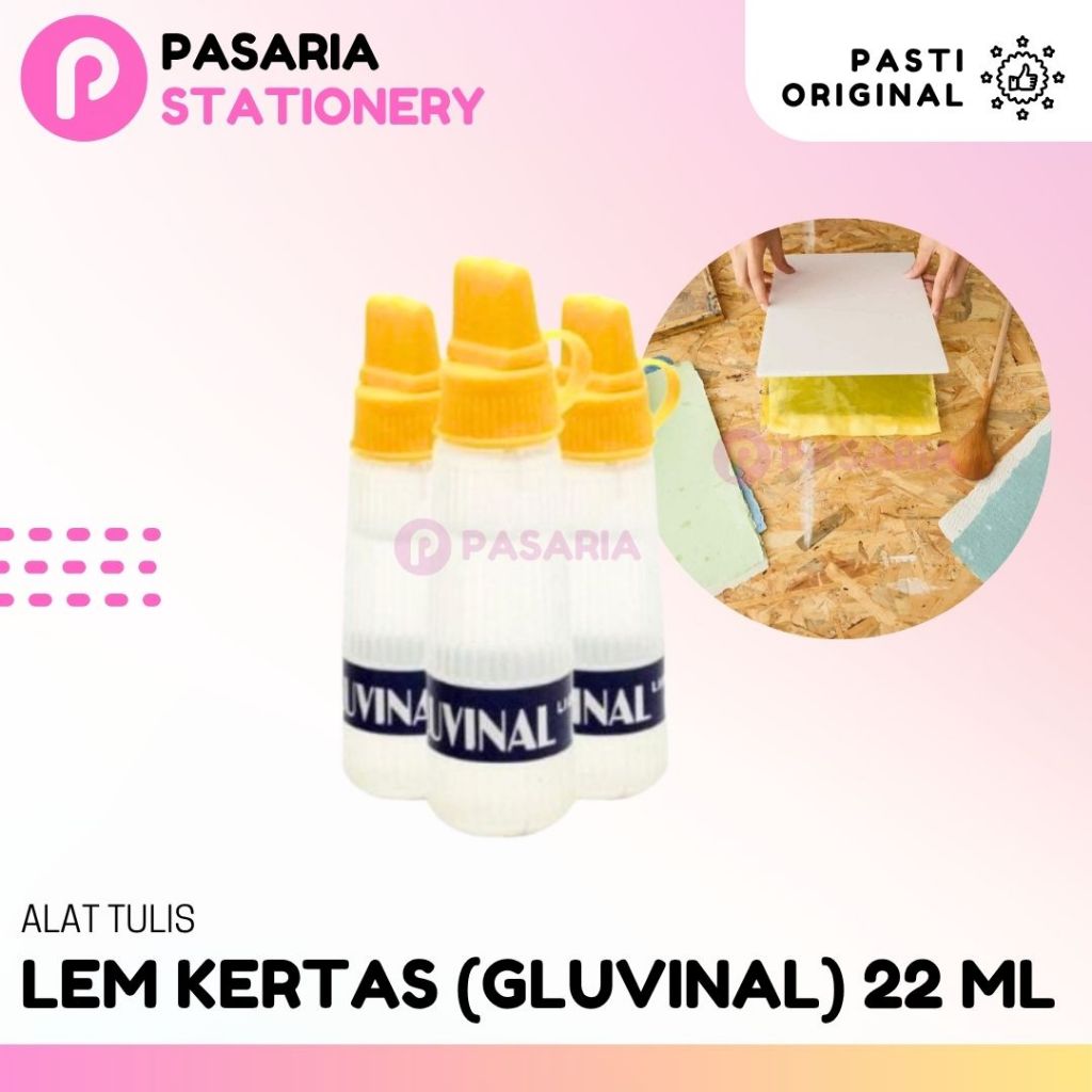 

Lem Gluvinal Kecil Lem Kertas Perekat Lem Cair Gluvinal 22ml GlueLEM Kertas Gluvinal Kecil