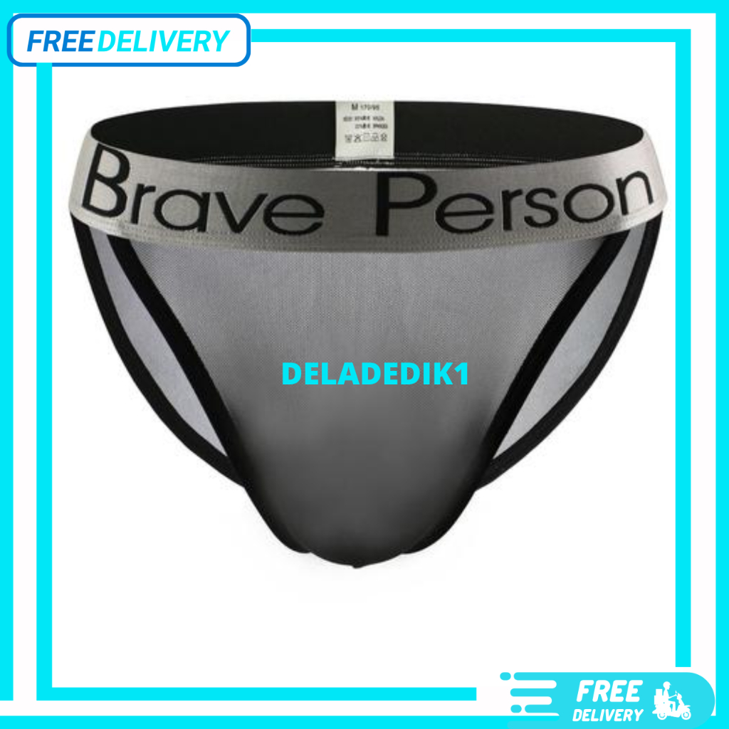 Brave Person Tanga Transparan Sports Underwear 4 warna CD olahraga