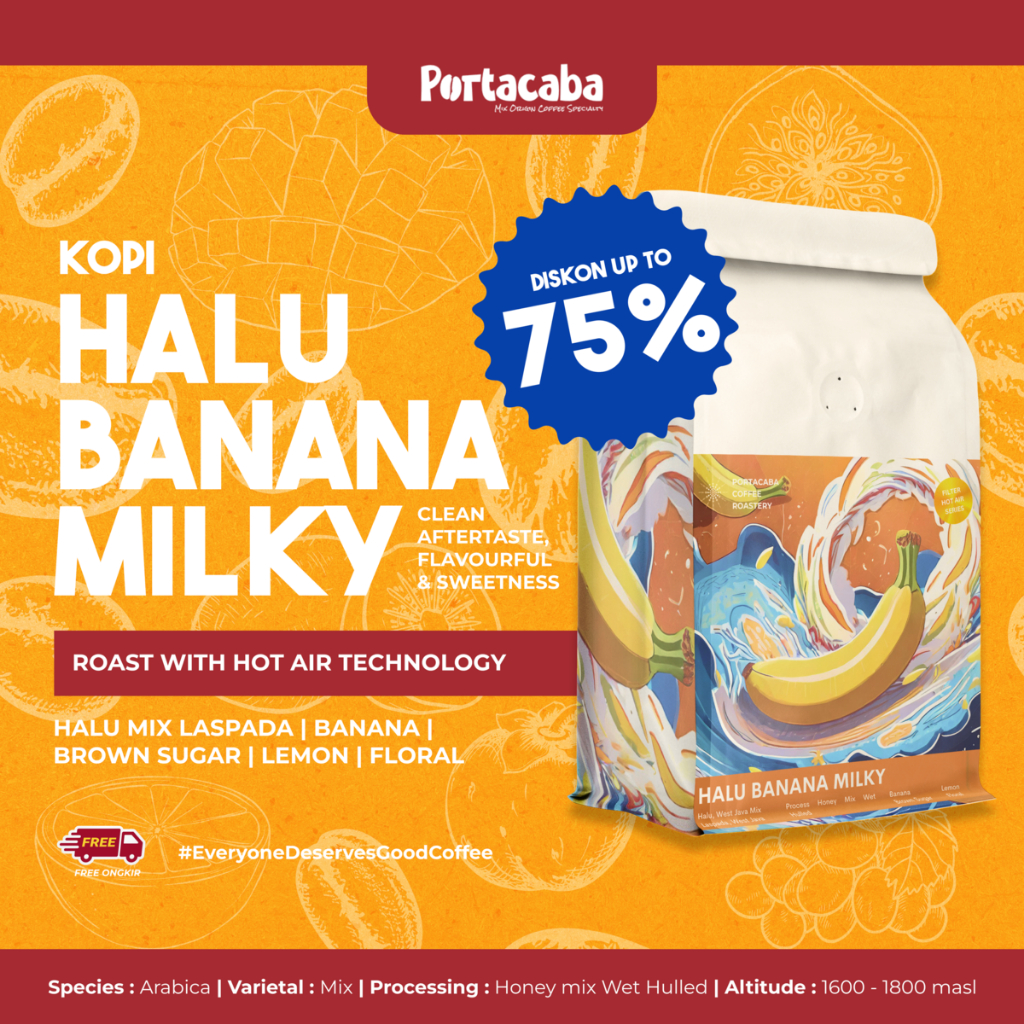

Biji Kopi Arabika Halu Banana Milky Kopi Filter Halu Mix Laspada 200gr