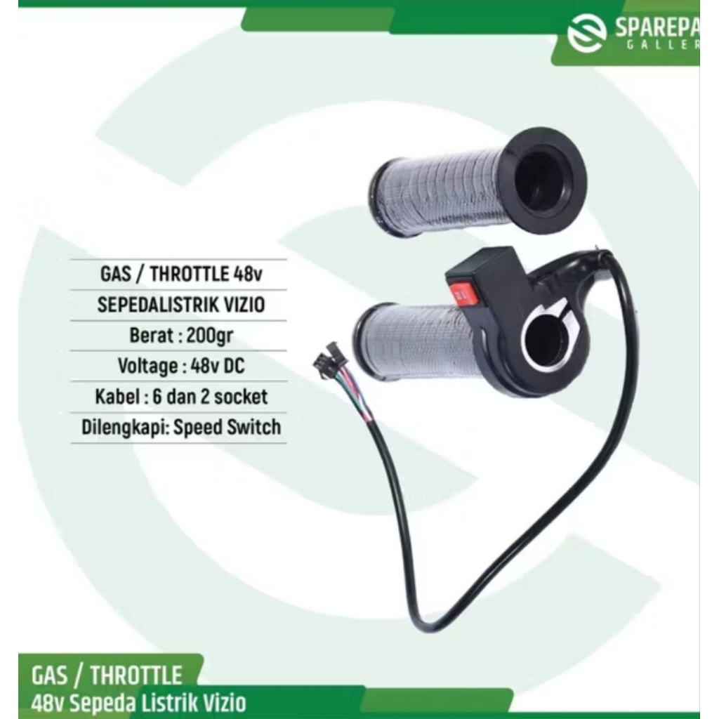 Gas/Throttle 48V12AH Sepeda Listrik