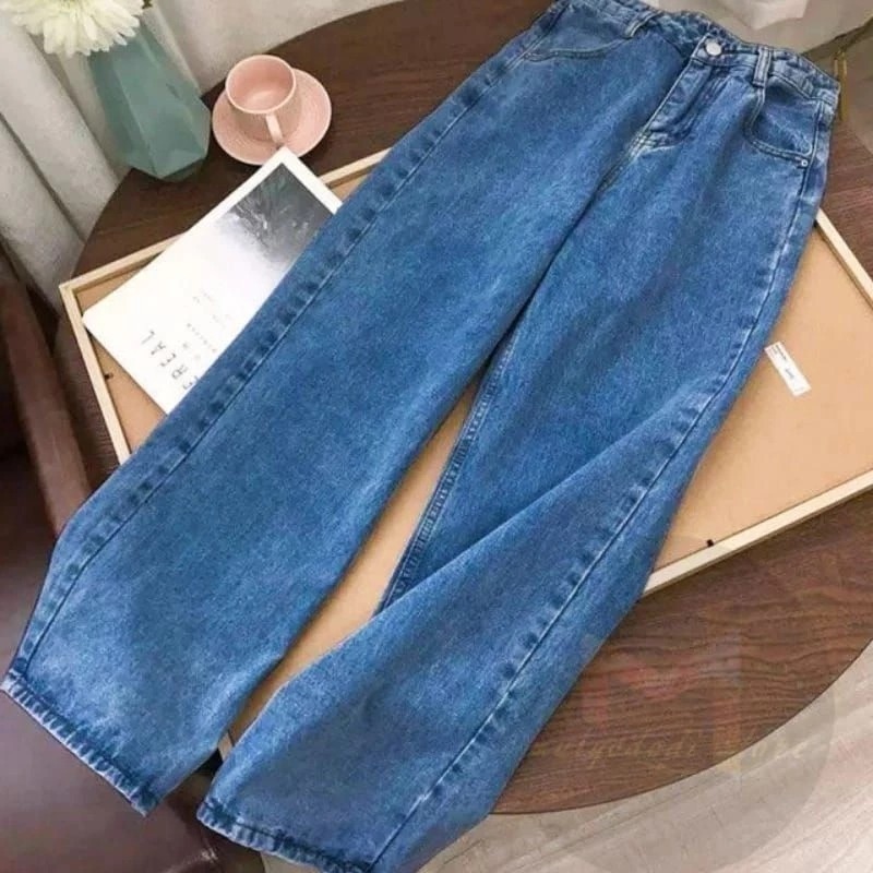 TERLARIS KULOT JEANS HIGHWAIST / CELANA KULOT JEANS WANITA BOYFRIEND / KULOT JEANS WASH JUMBO
