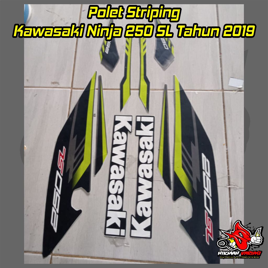striping sticker stiker list body Kawasaki Ninja 250 SL Tahun 2019