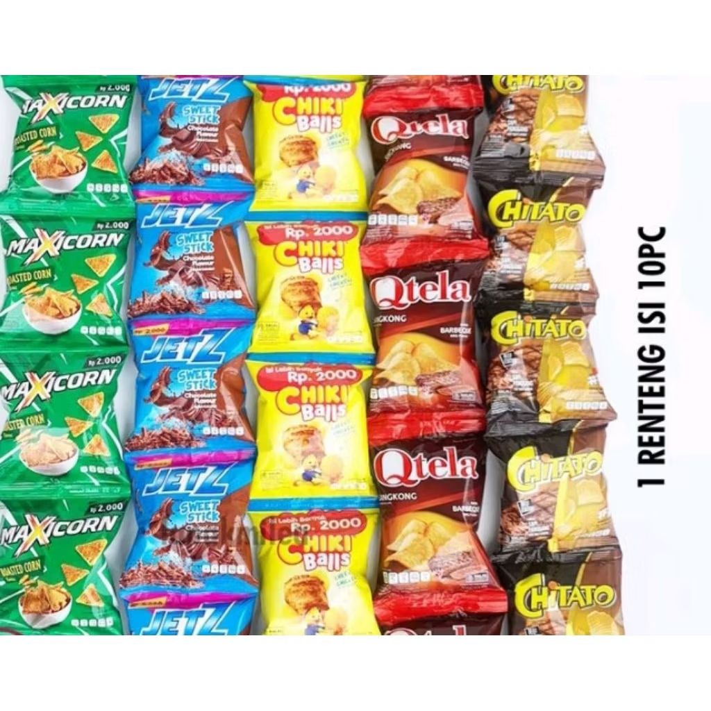 CHIKI Renceng aneka varian rasa/Chiki balls Taro.jetz.Citato.Qitela.