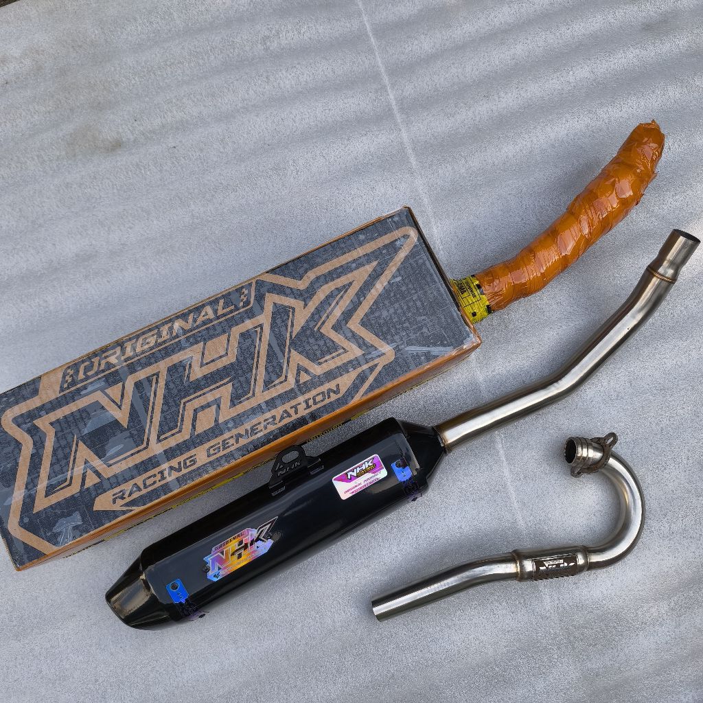 Knalpot NHK KLX 150 D-TRACKER 150 CRF 150 WR 155 Original Black Series Suara Bass Adem
