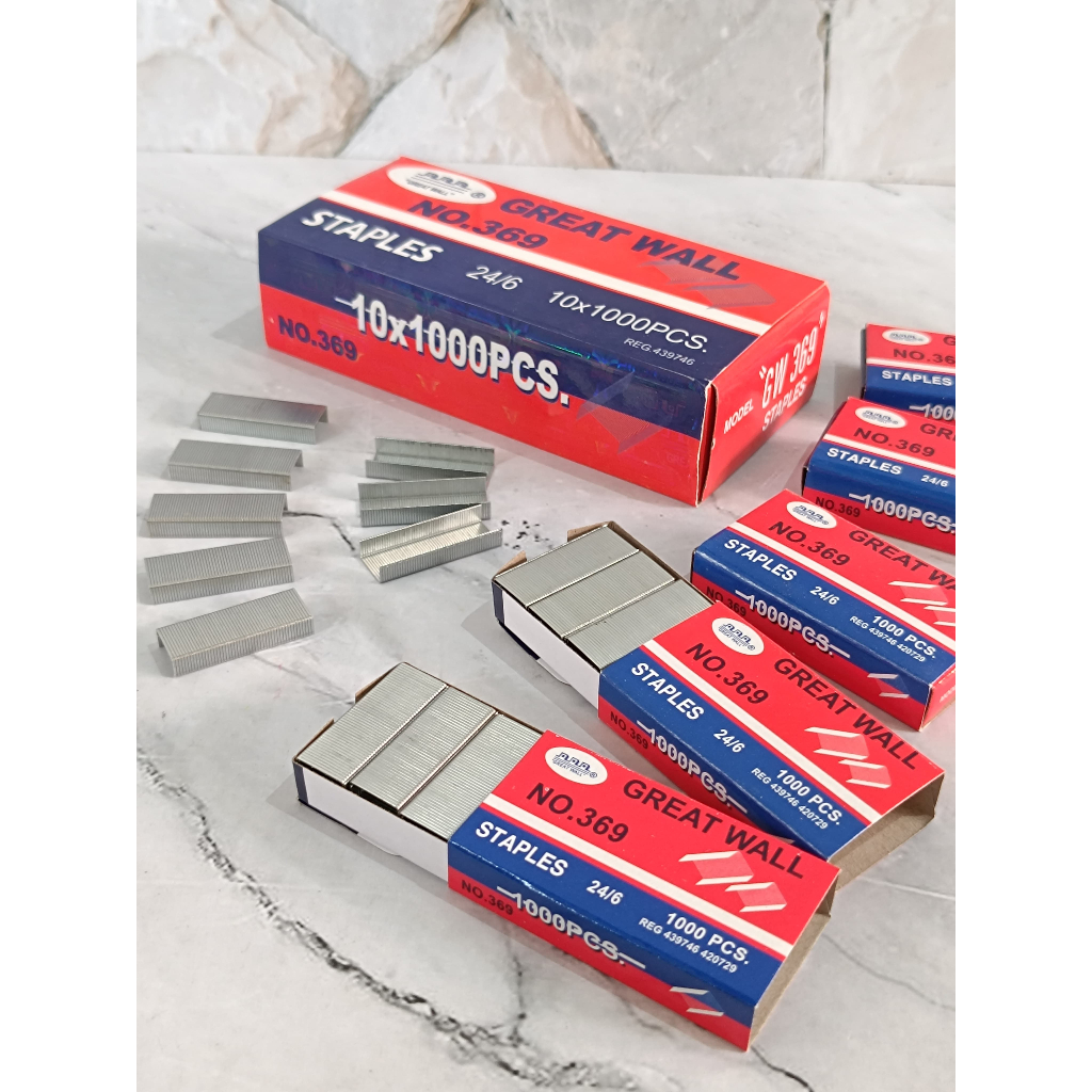

SATU PACK ( 10 BOX KECIL ) Refill Isi Staples Besar Great Wall No. 03