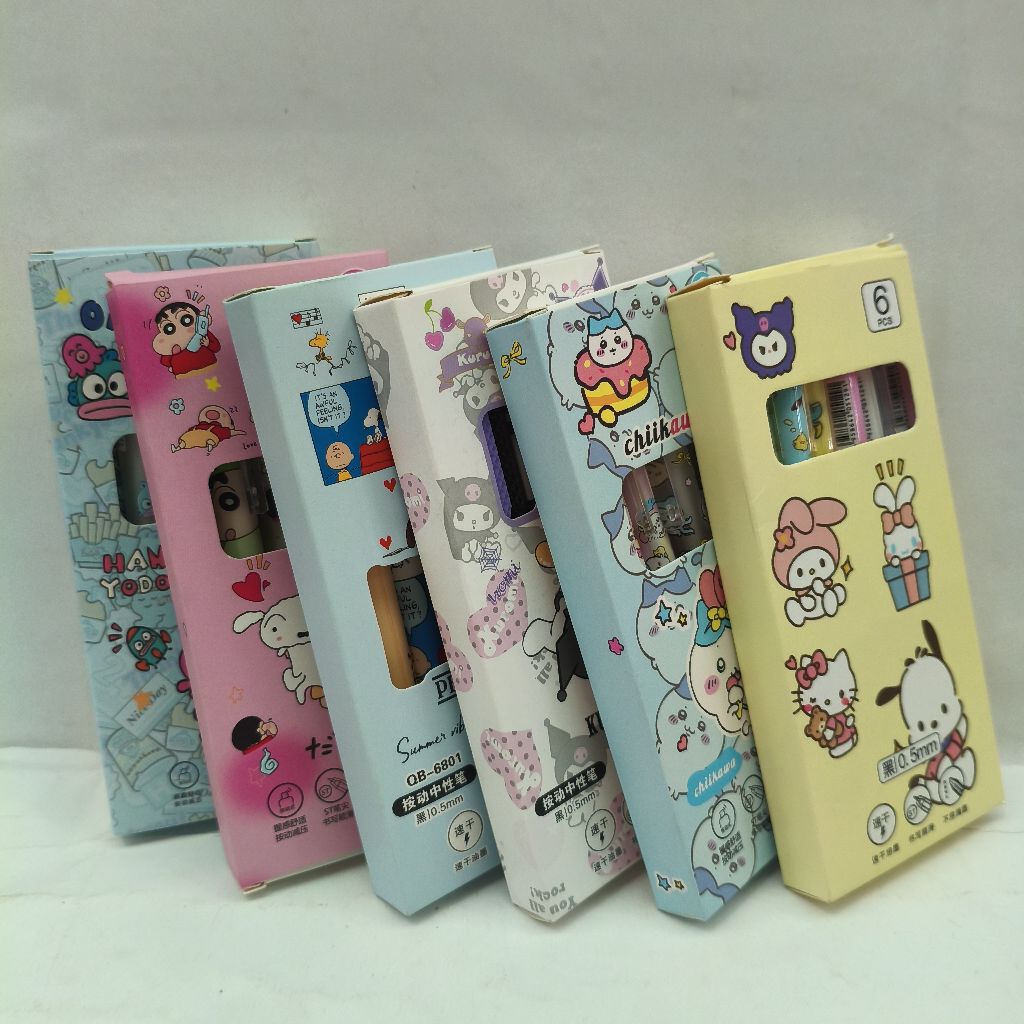 

BOLPEN KARAKTER CETEK semi gel isi 6pcs (6 varian) / pack