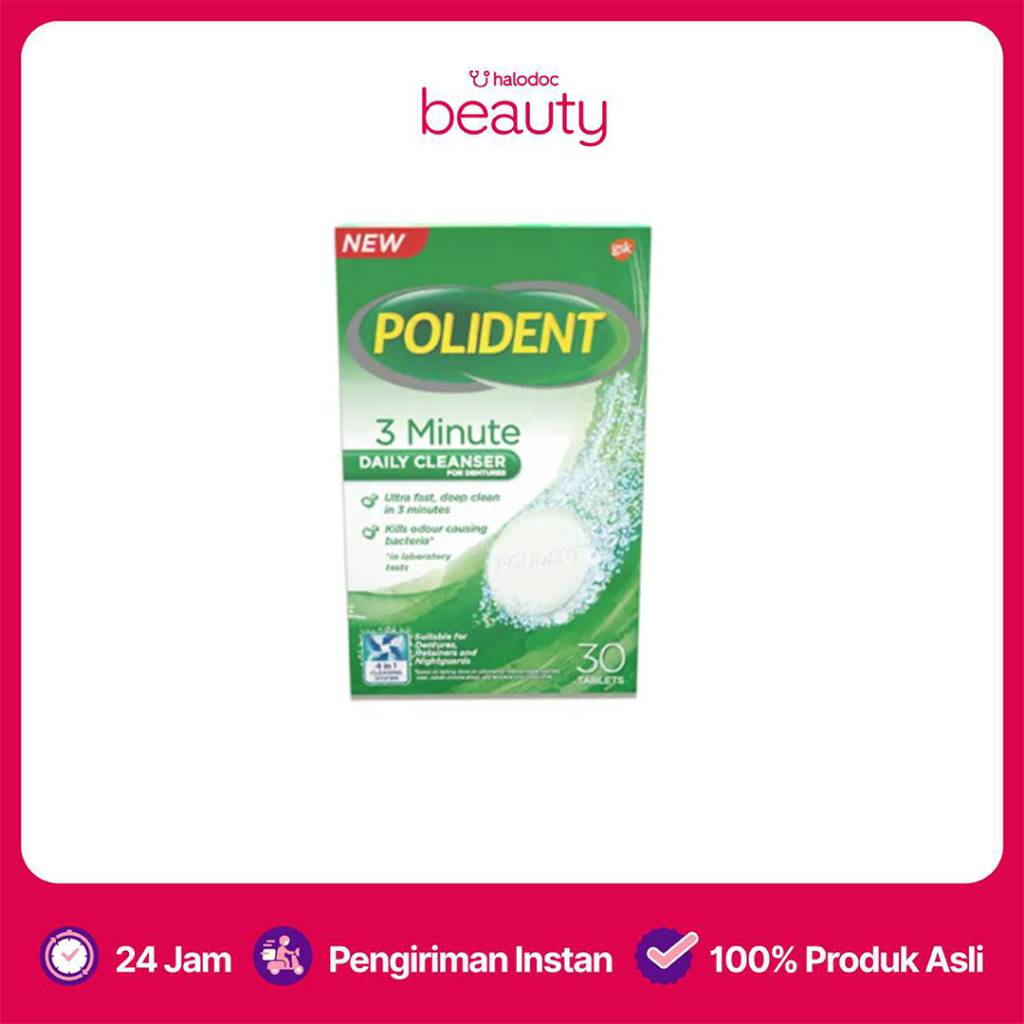 Polident 3 Minute Daily Cleanser 30 Tablet