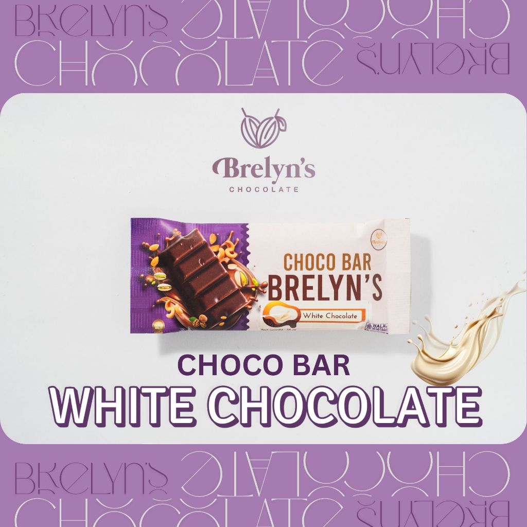 

Brelyn's Chocolate : Choco Bar White Chocolate (Coklat putih bar) 36 gram