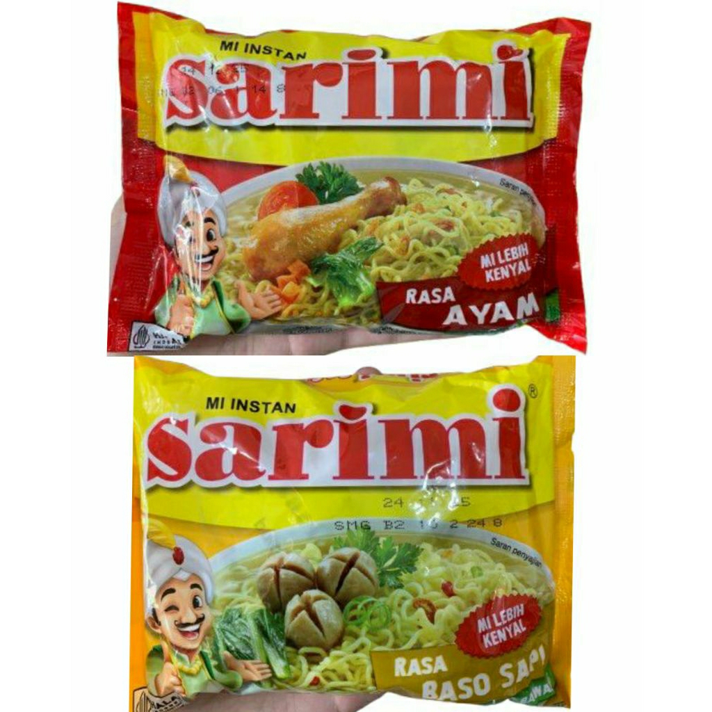 

Mie Sarimi Kuah rasa Baso Sapi dan rasa Ayam