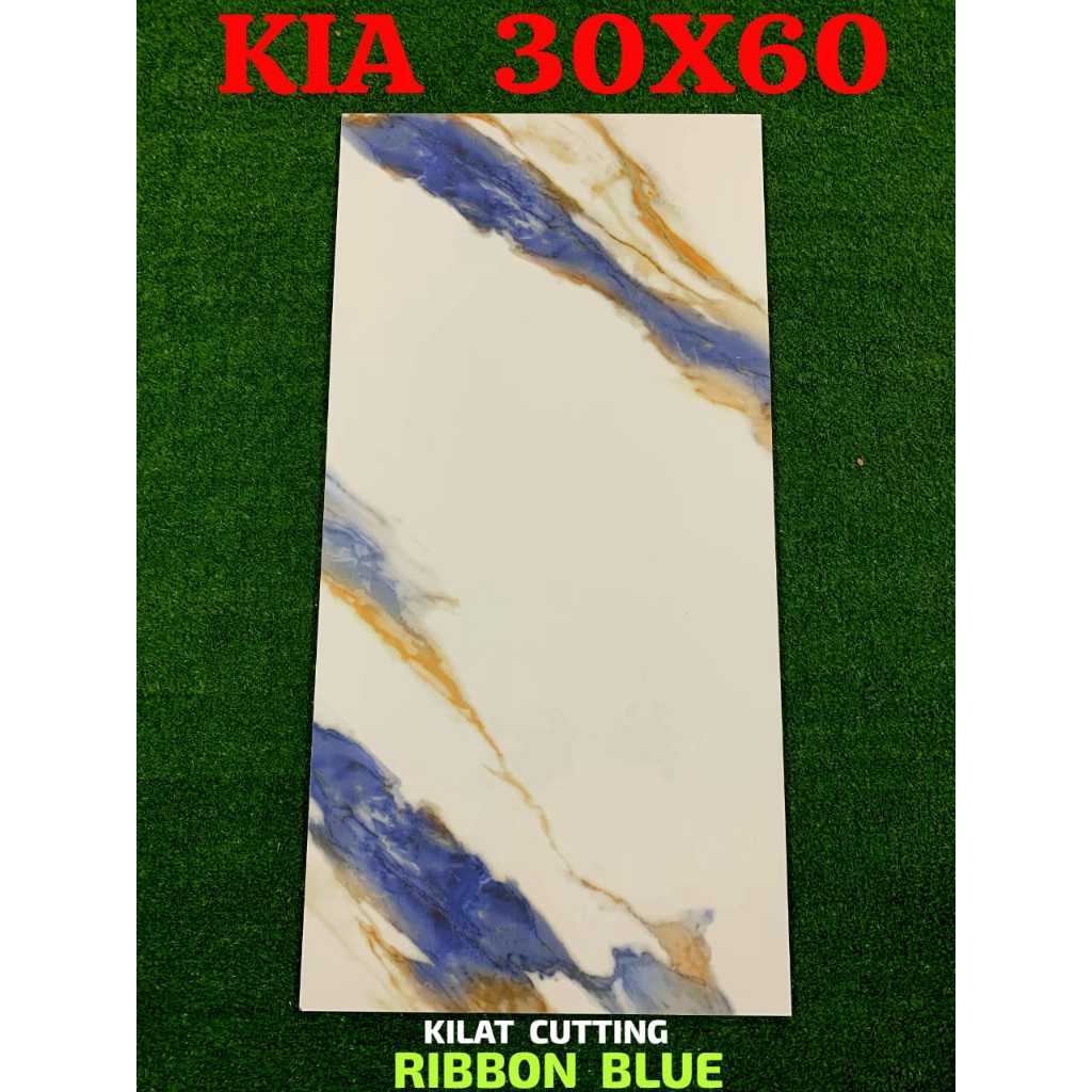 keramik kia ribbo blue 30x60 cutting medan