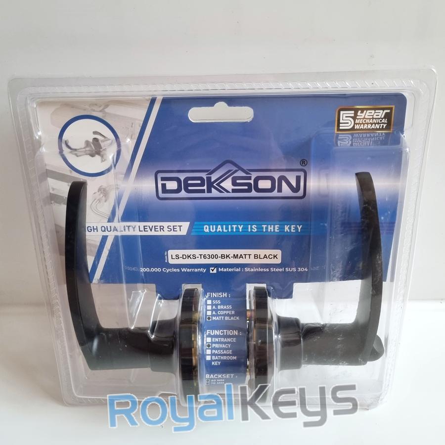 Lever Set Dekson Dekkson LS T6300 T 6300 BK Black Hitam Gagang Handle Kunci Pintu