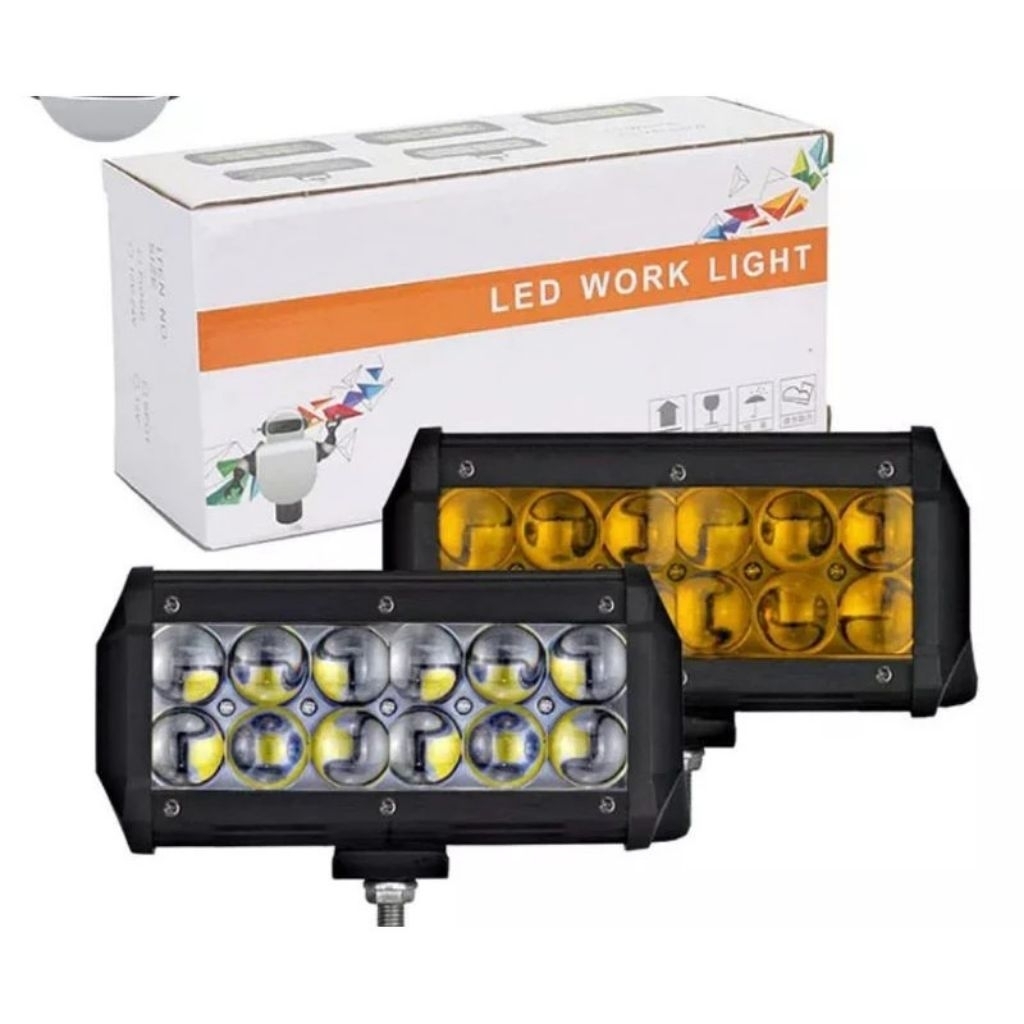 Lampu Sorot 4D Premium 60W 7 Inch LED Light Bar Spot/Beam 4x4 Offroad motor & mobil tegangan 12V 24V