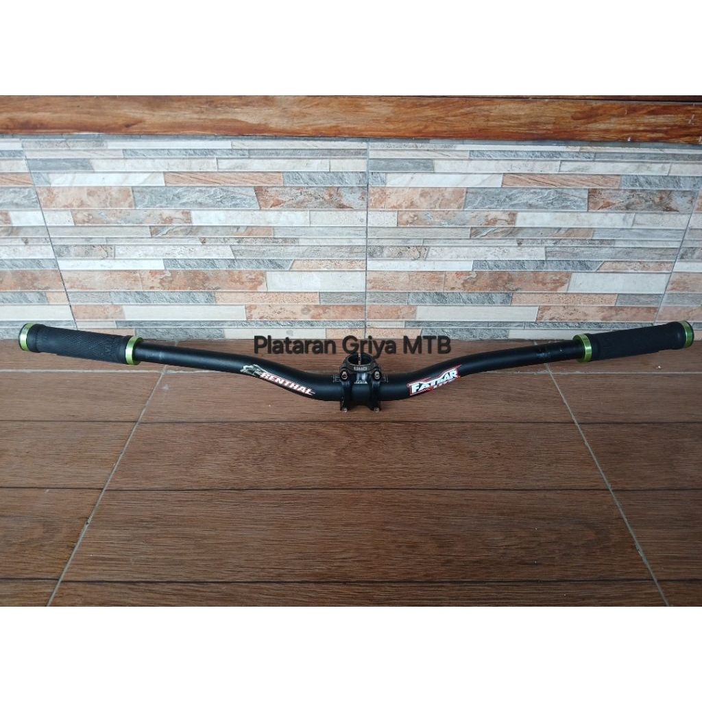 renthal fatbar lite black alloy handlebar stem pro honsun handgrip odi rufian