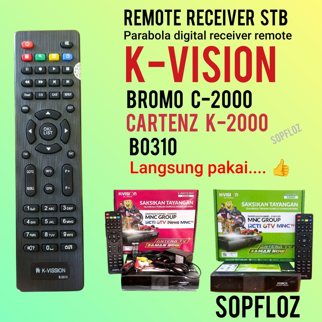 Remote receiver K-VISION Bromo C2000 / Cartenz K2000 remot stb set top box parabola