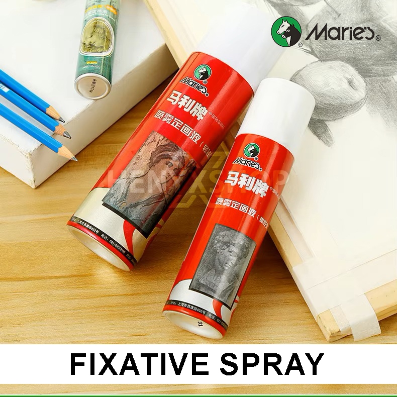 

Maries Fixative Spray 150ml / 250ml Varnish for Charcoal , Pastel, Conte