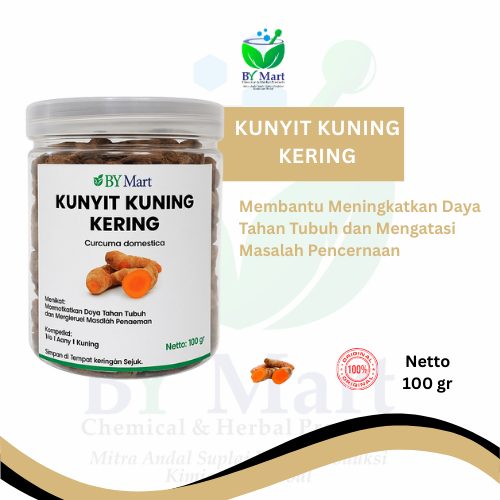 

BY KIMIA & HERBAL - Kunyit Kuning Kering Tanpa Campuran / Obat Herbal Meningkatkan Daya Tahan Tubuh