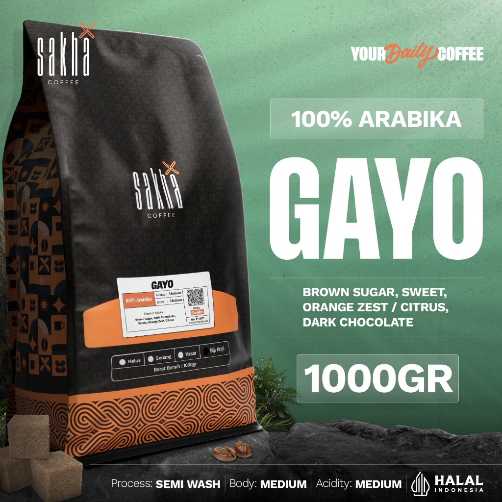 

Biji Kopi Bubuk Arabika Gayo Aceh Sumatra Arabica Coffee Beans 1Kg