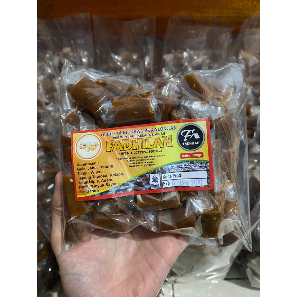 

permen Jahe Kelapa Wijen FADHILAH Pekalongan 500gr