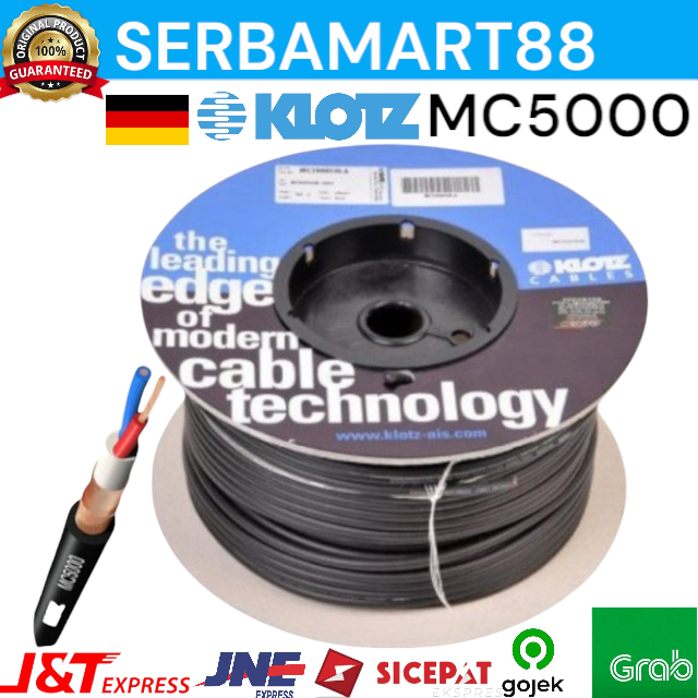 KABEL MIC AUDIO KLOTZ MC 5000 / KLOTZ MC5000 KABEL MICROPHONE ORIGINAL GERMANY 100METER