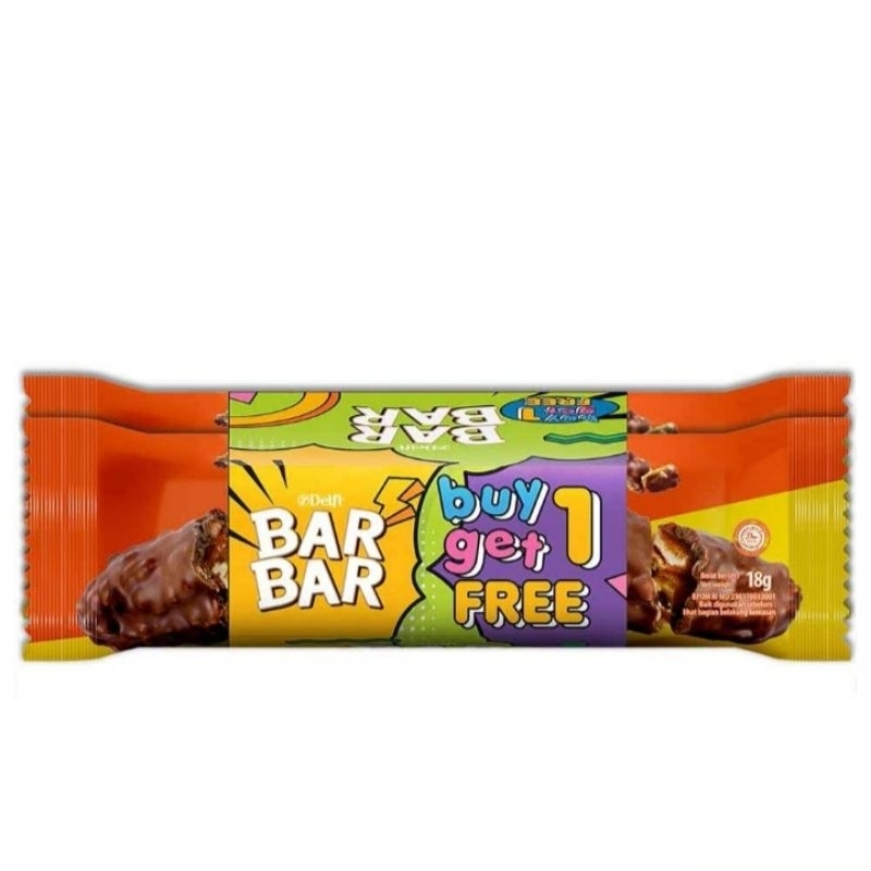 

DELFI BAR BAR 18 GR BUY 2 GET 1 WAFER COKELAT KRIM VANILLA SALUT KARAMEL DAN RICE CRISPY COKLAT