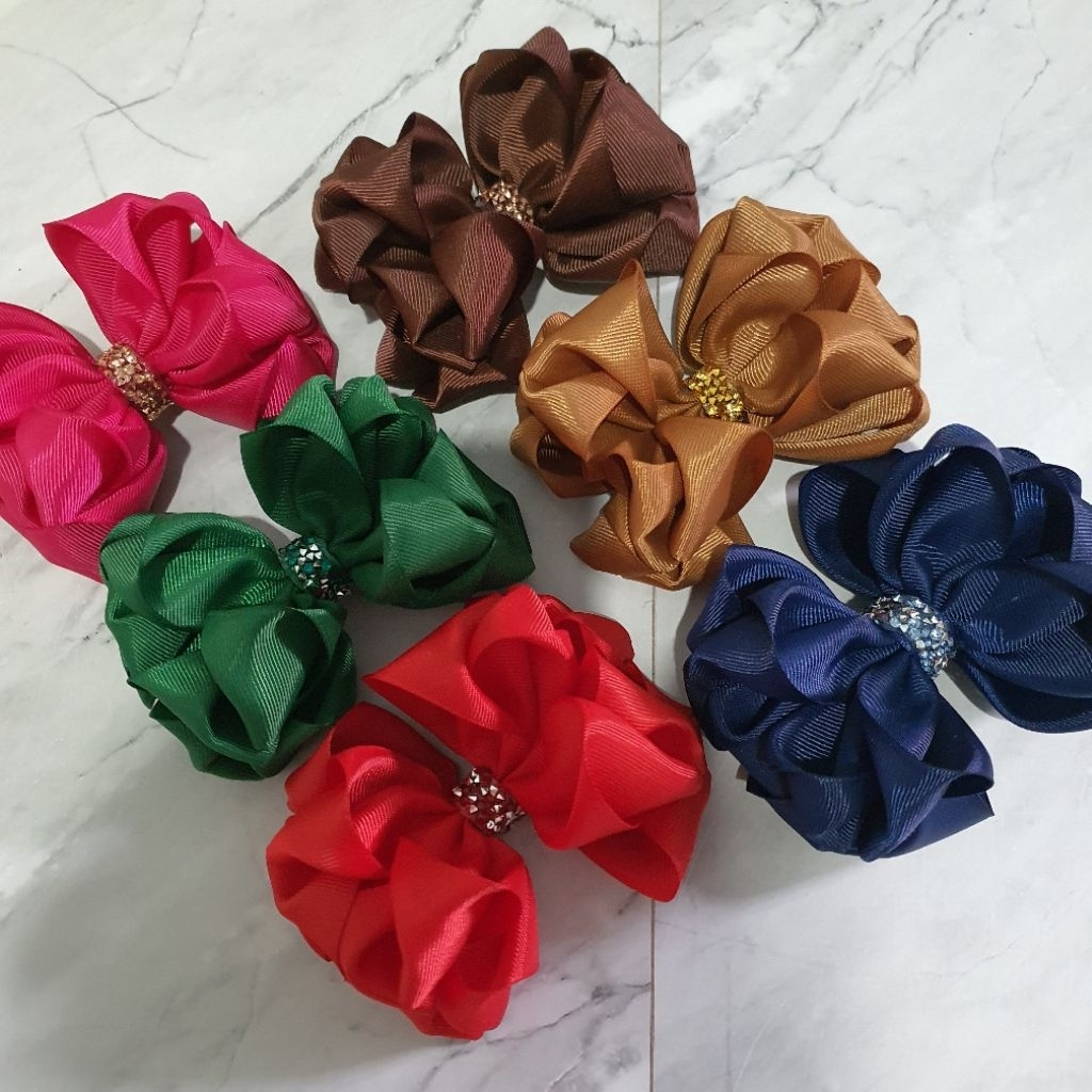 Dandelien Bow Besar Pita rambut jepit rambut perempuan anak perempuan dewasa jepit rambut besar