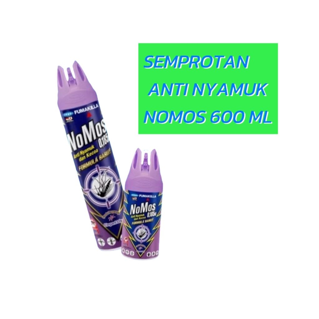 obat nyamuk nomos murah 600 ml (1 pcs)/semprotan anti nyamuk 600 ML TERMURAH/nomos aerosol nyamuk gr