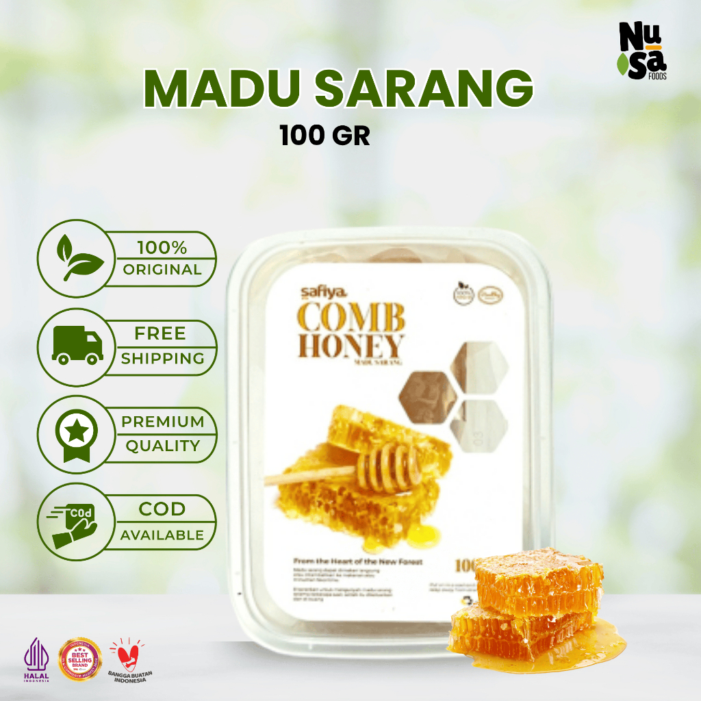

Madu Sarang Safiya 100 Gram Raw Honey Comb Madu Asli
