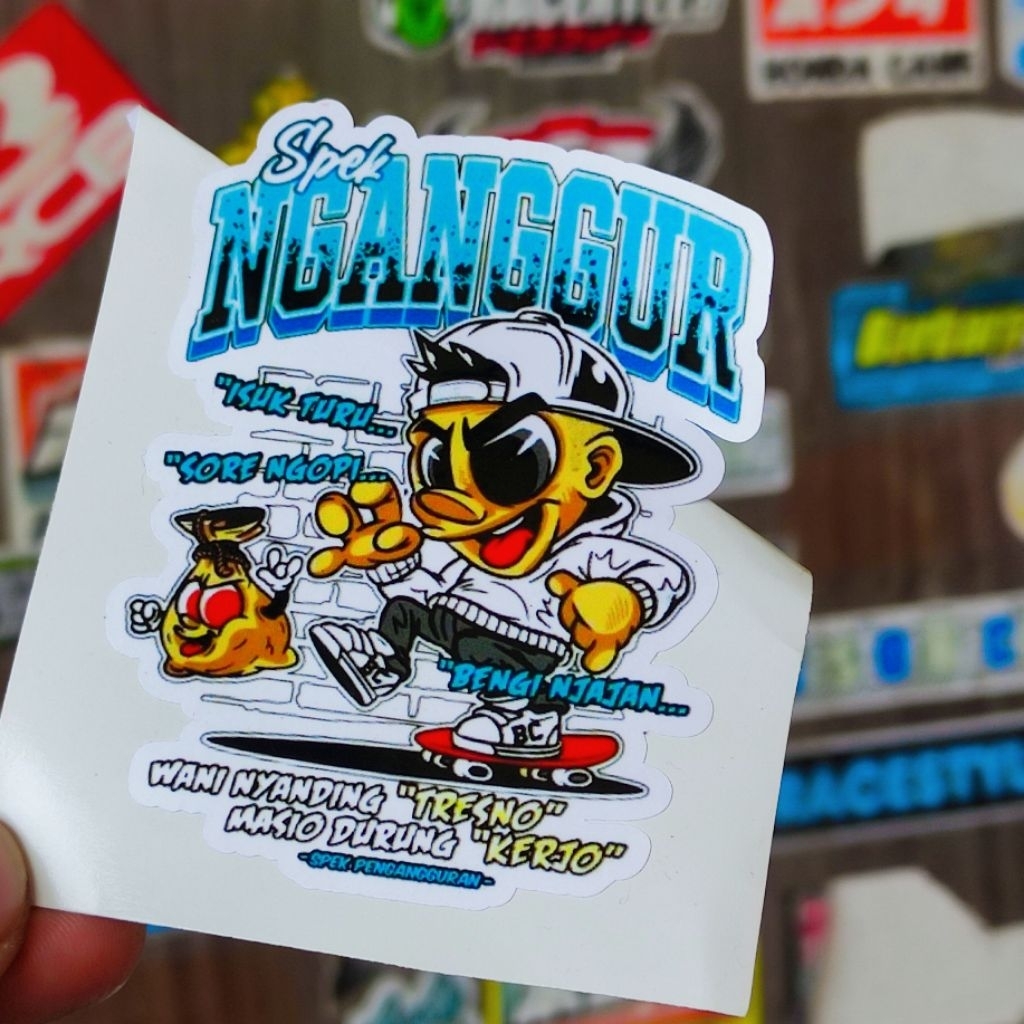 

stiker SPEK NGANGGUR GLOSSY