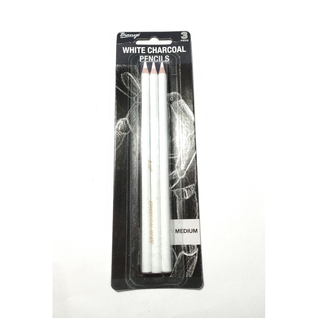 

white Charcoal pencils 3pcs