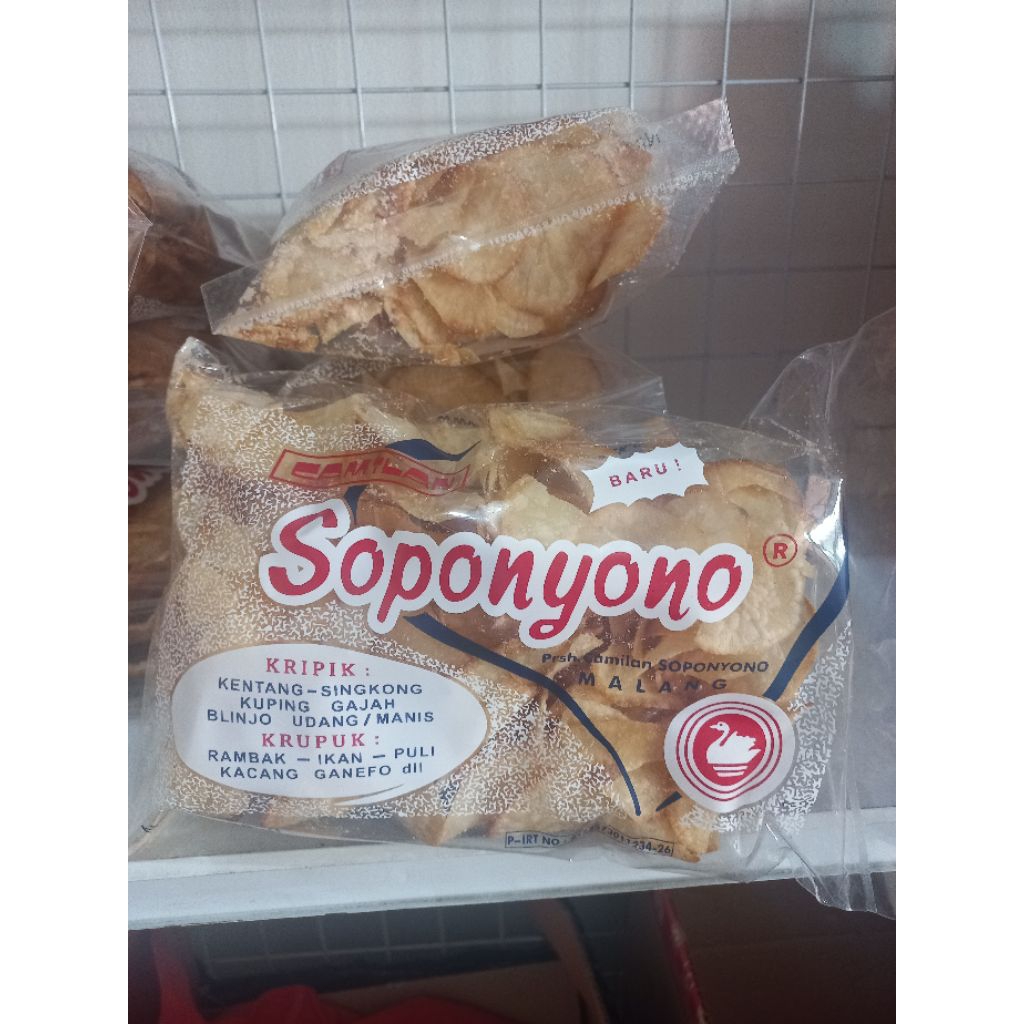 

KERIPIK SINGKONG SOPONYONO 220 GR MALANG