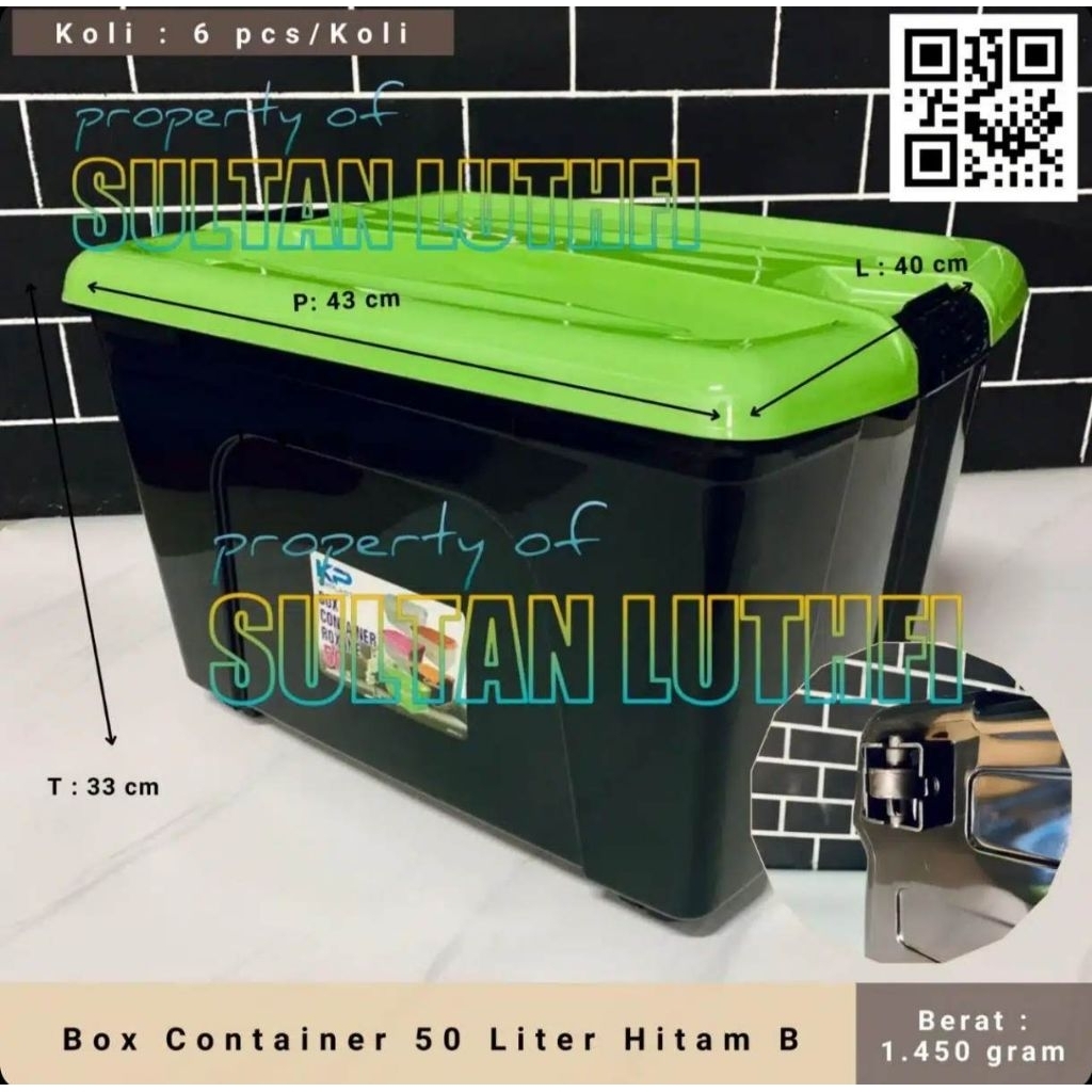 Box Container 50 Liter Hitam B