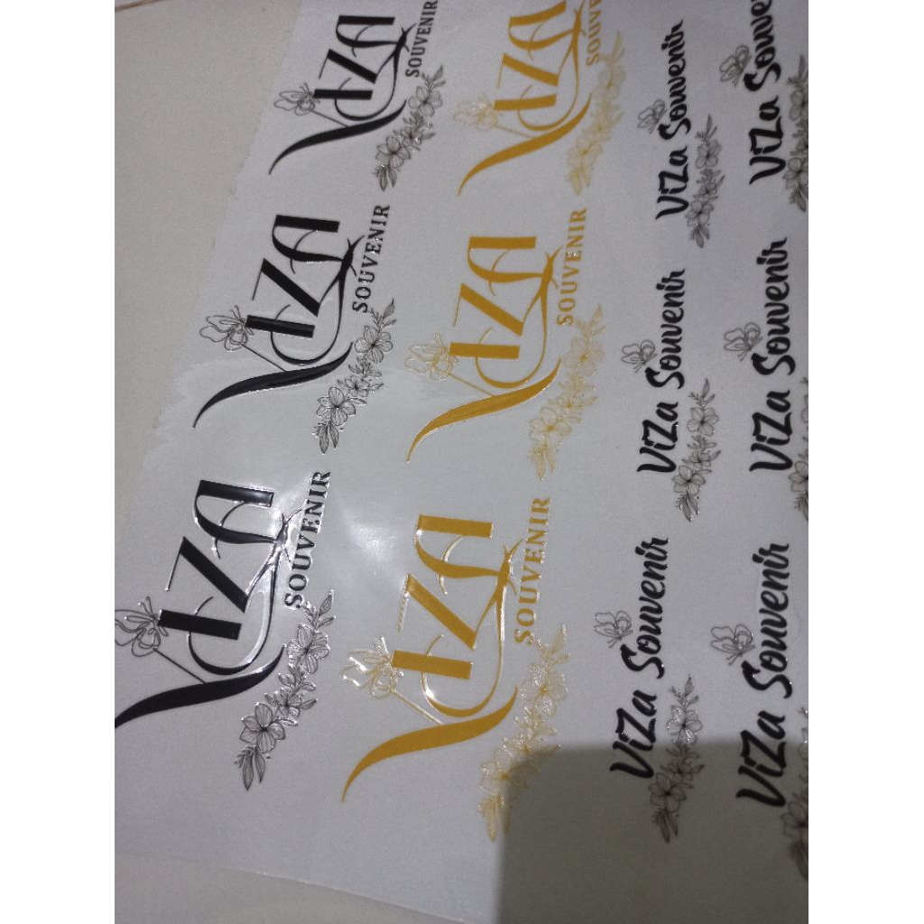 

Vizasouvenir - Sticker Custom Nama/Logo Transparan