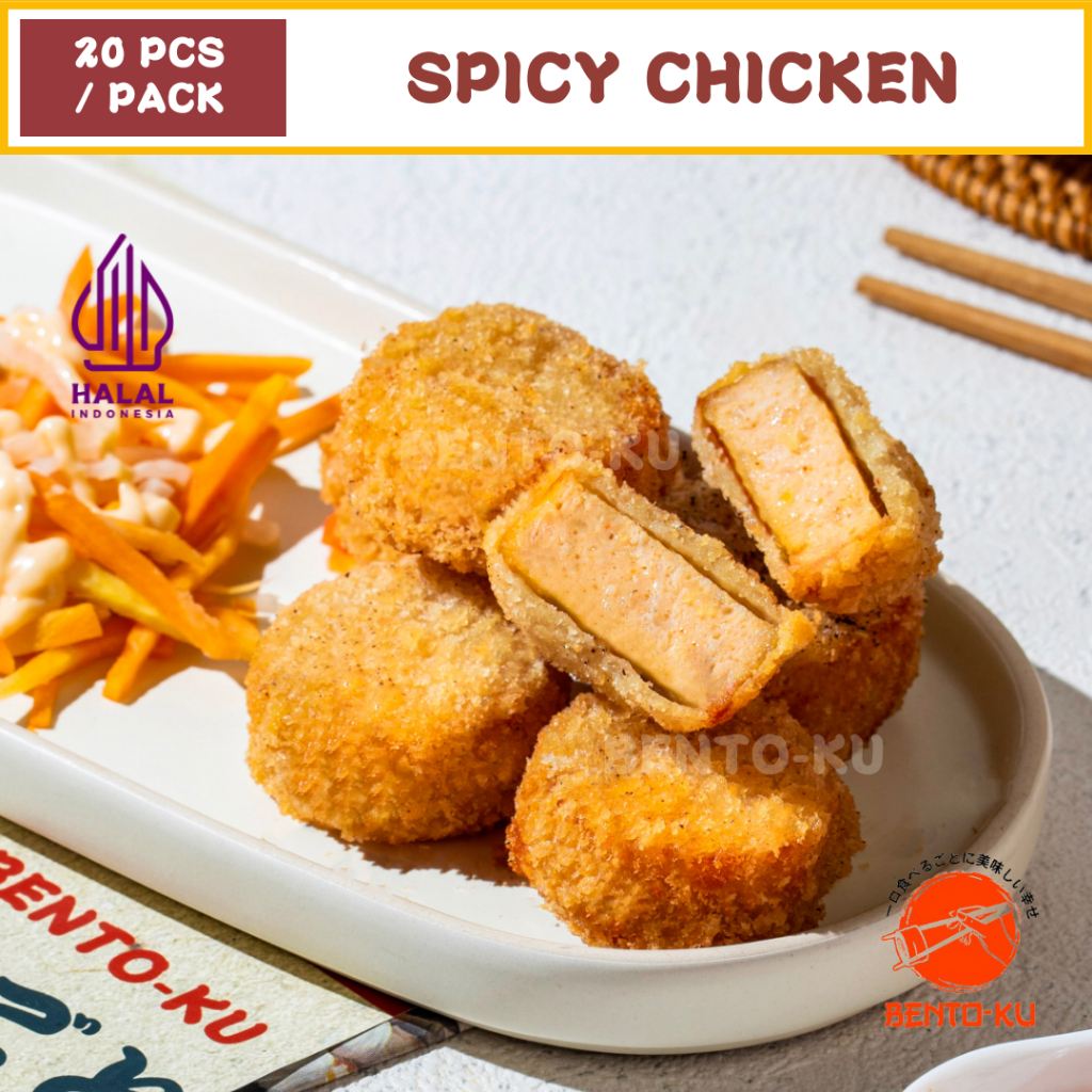 

BENTO-KU | SPICY CHICKEN | HALAL | 20 Pcs / Pack | 100% PREMIUM INGREDIENTS