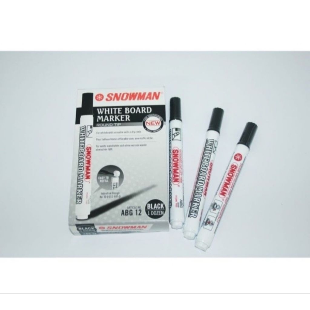 

Spidol Whiteboard Snowman Marker Hitam