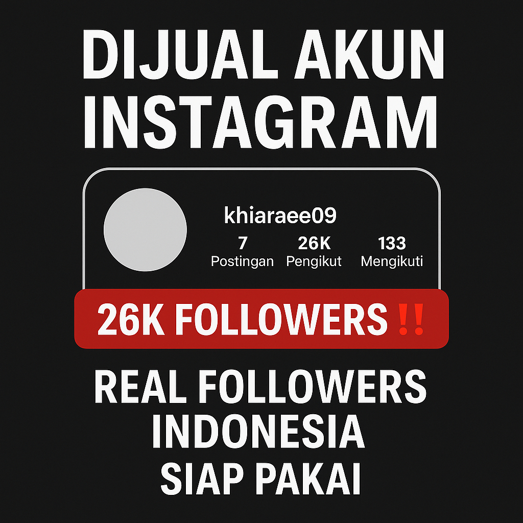 AKUN INSTAGRAM TUA BERFOLLOWER 26K real indonesia