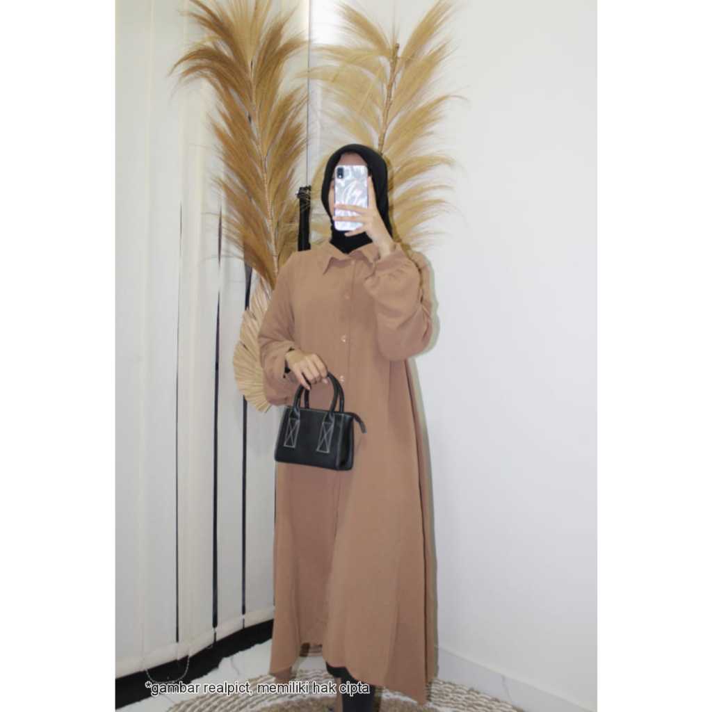 Tunik terbaru 2026 model tunik lebaran Ayana Long tunik bahan crinkel premium tunik remaja keknian s