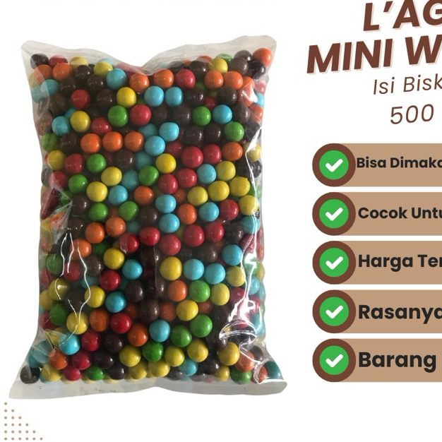 

Lagie Mini Warna 500gr | Lagie biskuit Warna Warni