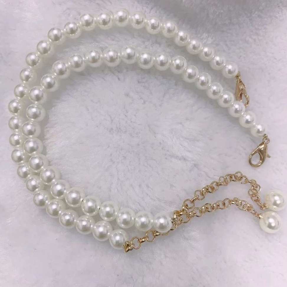 KODE Y96N 1 pasang Pearl chain Mary Jane shoe accessories