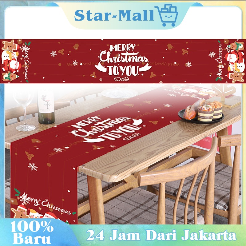 Table Runner Imlek / Taplak Meja Nuansa Natal / Table Runner Nordic 183×33cm