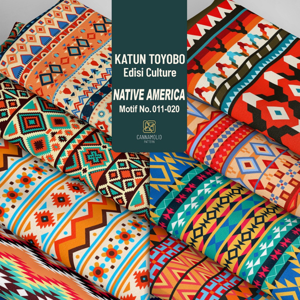 Kain Toyobo Motif ETNIK  Lebar 145cm  NATIVE AMERICAN 112 KODE X9B5