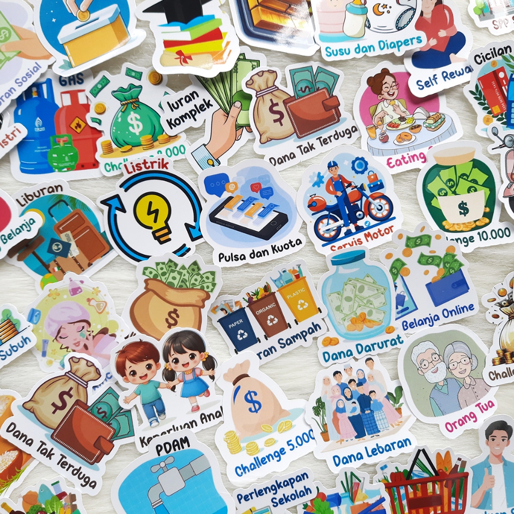 

Stiker Dompet Keuangan / Stiker Budgeting / Dompet Disiplin