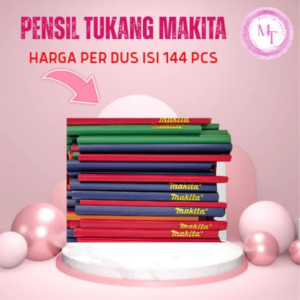

[1Gross/144Pcs] Pensil Tukang MAKITA 18 Cm