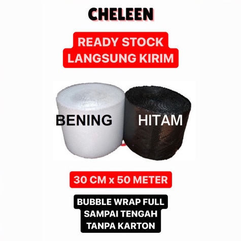 

KODE V84L Bubble Wrap 3cmx5m Tebal Bening Hitam Pelindung Paket