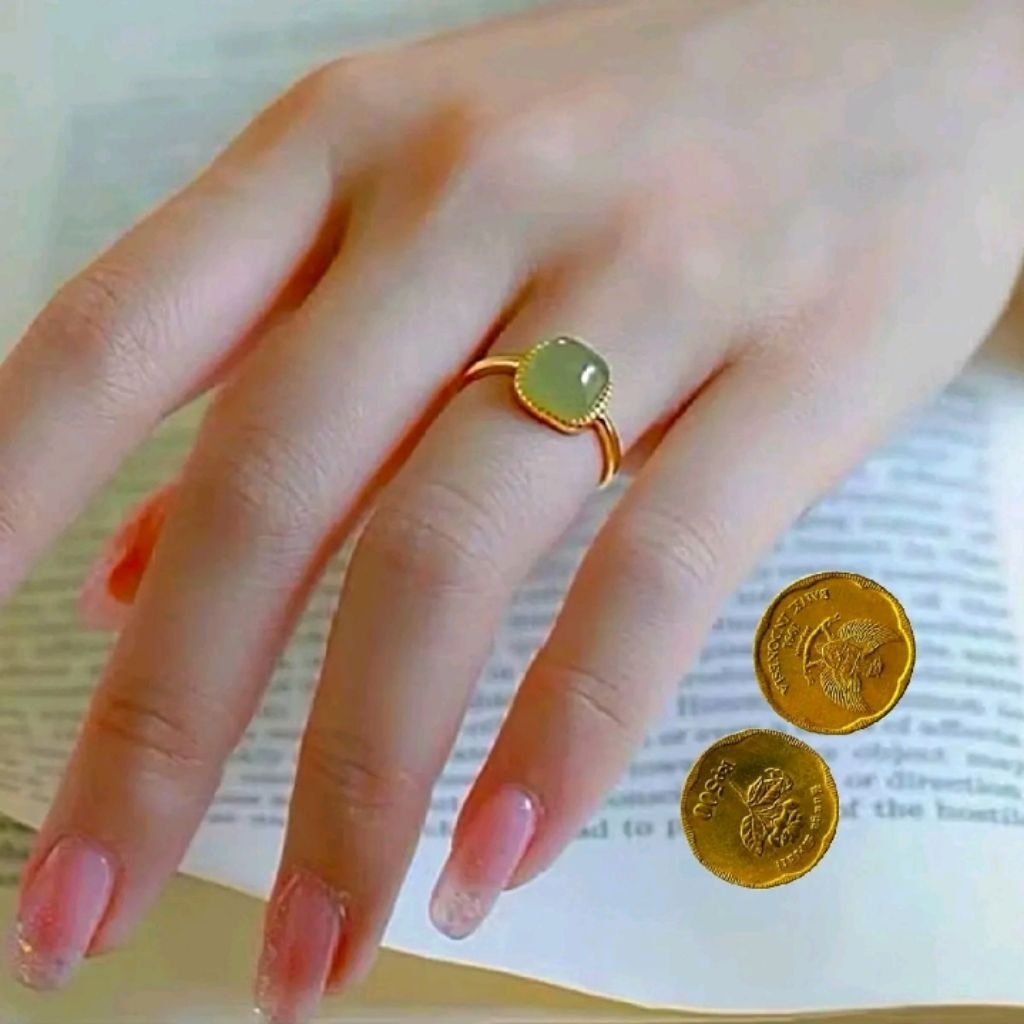 cincin wanita dewasa bahan koin Logam 91 Anti karat model terbaru